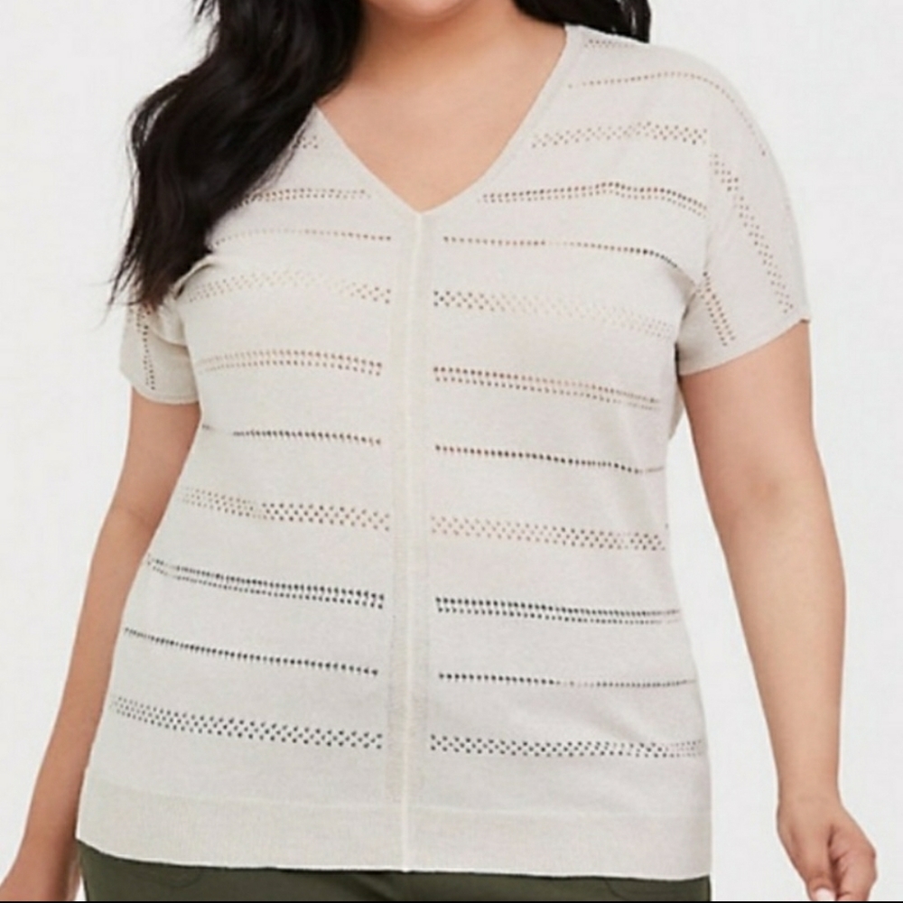 Torrid V Neck Blouse | Tan | sz 3x